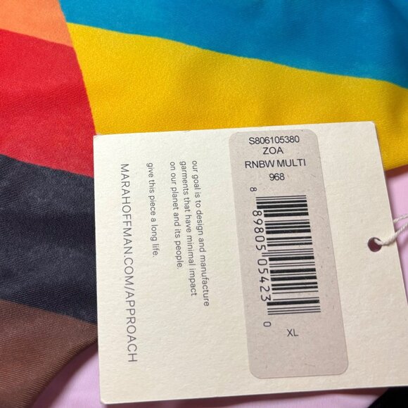 Mara Hoffman Womens Astrid Triangle Bikini Top & Zoa Rainbow Bikini Swim Set XL - Picture 8 of 11